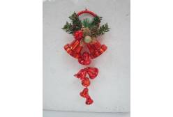 Новогоднее подвесное украшение Красные колокольчики 2, 15x35 см, арт. 34420